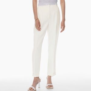 WILFRED/ARITZIA Dashwood Pant in Light Birch, Size 4, High Rise Pleated Pants